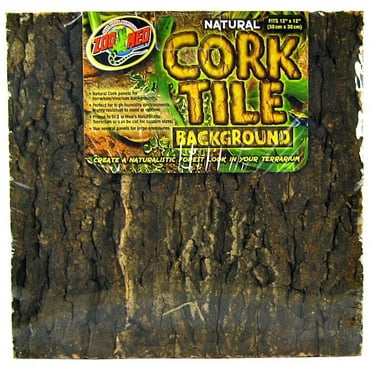 Zoo Med Natural Cork Tile Background for Terrariums [] 12" x 12" - 1 count