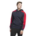 thumbnail image 1 of Sudadera con capucha adidas Essentials de forro polar con 3 rayas en bloques de color para hombre, 1 of 5