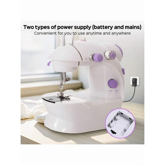 Senmeo Portable Electric Sewing Machine Pro: 12-Stitch Speed-Adjustable Multifunctional Tabletop Sewing Tool With Overlock, LED Light & Foot Pedal