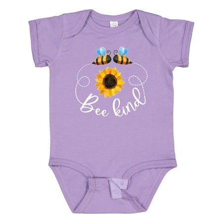 

Inktastic Bee Kind Bees and Sunflower Boys or Girls Baby Bodysuit