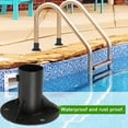 thumbnail image 4 of Round Post Flange Base Fitting, Round Chain Link Fence Post Pole Flange Base, Black Floor Flange, Concrete Mounted Post Pole Bracket for Mailbox Fence Flag, 4 of 7