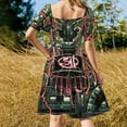 thumbnail image 3 of 311 TRANSISTOR GREEN VARIANT Sleeveless Dress Dress for girls women clothes, 3 of 5