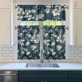 thumbnail image 3 of Kitchen Curtains and Valance Set 36 Inch Tier Pioneer Colorful Floral 3 Pieces Set Dining Room Small Curtain Drapes Cafe Curtains Valance for Home Decor Rod Pocket, 3 of 6