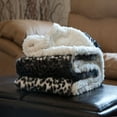 thumbnail image 3 of Lavish Home Fleece Sherpa Blanket Throw, Cheetah, 3 of 3