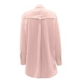thumbnail image 4 of DuoJiaJ Women's Long Sleeve Casual Shirt Sun Breathable Lightweight Travel Hiking Fishing Outdoor Shirt Women's Shirts Pink L, 4 of 4