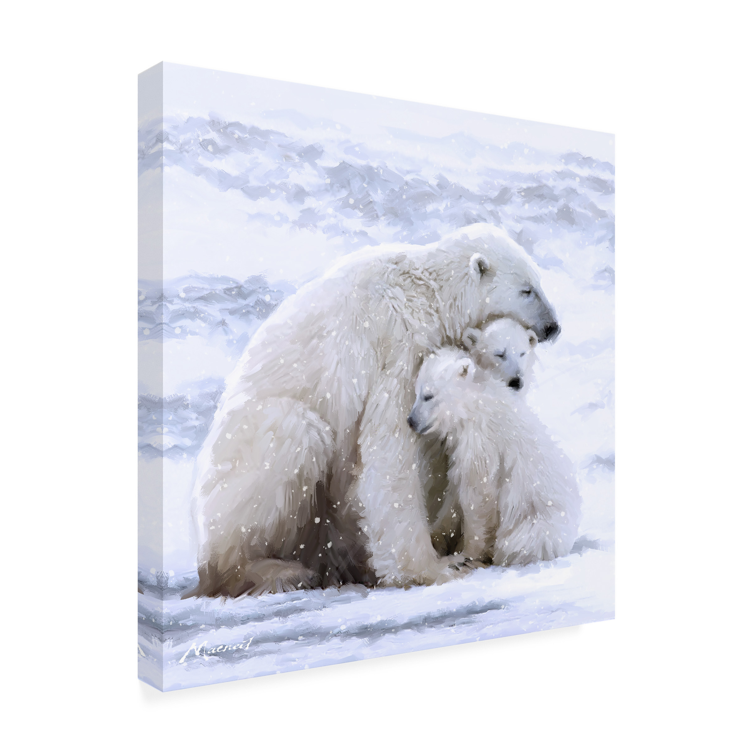 The Macneil Studio 'Polar Bear Cubs' Canvas Art