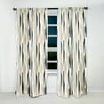 thumbnail image 3 of Designart "Spacious Neutrality II" Striped Blackout Curtain Single Panel, 3 of 4