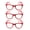 3PK-Red, variant on EYE ZOOM 3 Pack Unisex Retro Plastic Folding reading glasses with Pouch (Red, +1.75)