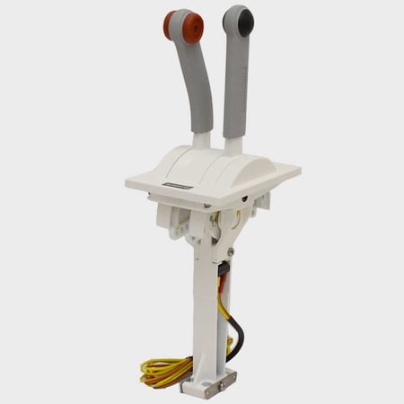 Uflex Boat Throttle Control B208 | Two Lever Top Mount White Gray Red