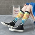 thumbnail image 3 of Lsque Colorful Whimsical Earth Printed Crew Socks Men's Women's LightWeight Thin Casual Calf Socks ,Knee High Socks,Cotton Socks, 3 of 9