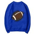 thumbnail image 7 of NMMUED Game Day Football Sweatshirt Casual Long Sleeve Crewneck Pullover Fall Outfits Tailgate Party Sports Fan Graphic Sweatshirts Blue 3XL, 7 of 7