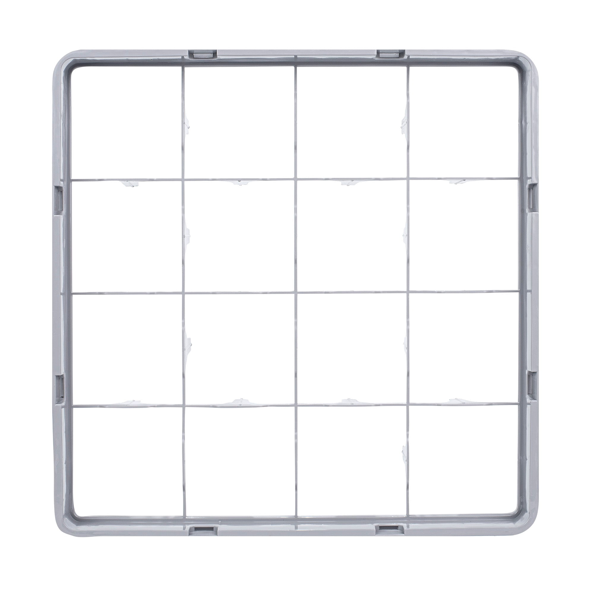 Restaurantware Clean Tek Professional Full Drop Glass Rack Extender, 1 Count 16 Compartments Heavy Duty Polypropylene Rack Dishwasher Extender Gray For Restaurants, Cafeterias & Industrial kitchens