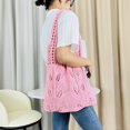 thumbnail image 5 of Kukuzhu Crochet Beach Tote Bag for Women Aesthetic Mesh Tote Bag Summer Hobo Bag Hollow Shoulder Handbags Knit Bag, 5 of 7