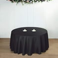 thumbnail image 4 of BalsaCircle Halloween 132" Black Round Washable Decorative Polyester Solid Color Tablecloth, 4 of 6