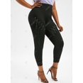 thumbnail image 3 of Pantalones Recortados Encaje Cintura Alta Rosegal  Pantalones de talla grande, 3 of 5