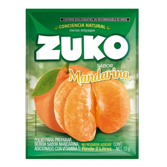 Bebida en polvo Zuko sabor mandarina 13 g