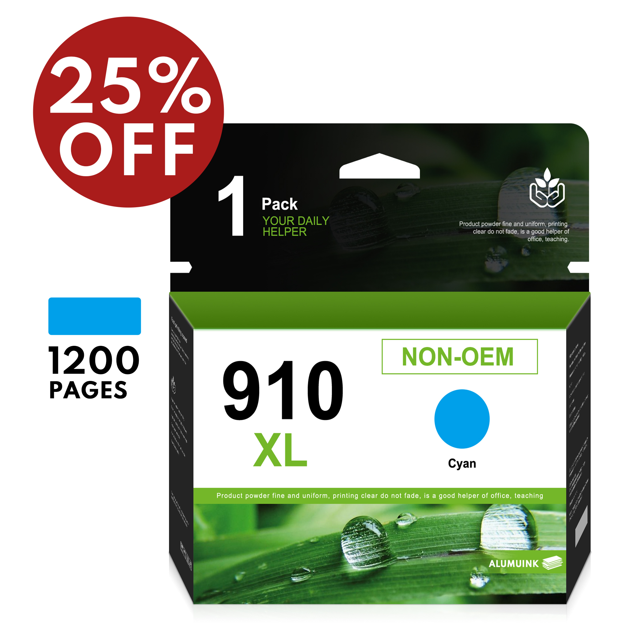 910XL Ink Cartridge (Cyan,1 Pack) Replacement for HP Color Combo Pack