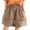 #03 Khaki 【Mix & Match: Stock Up on Your Favorite Colors】, variant on Women's Plus Size Elastic Waist Shorts, Soft Solid Color Polyester, Tummy Control Pull On Design, Comfortable Stretch Mid Waist Casual Bottoms, Everyday Summer Wear, | TruBelle,White M
