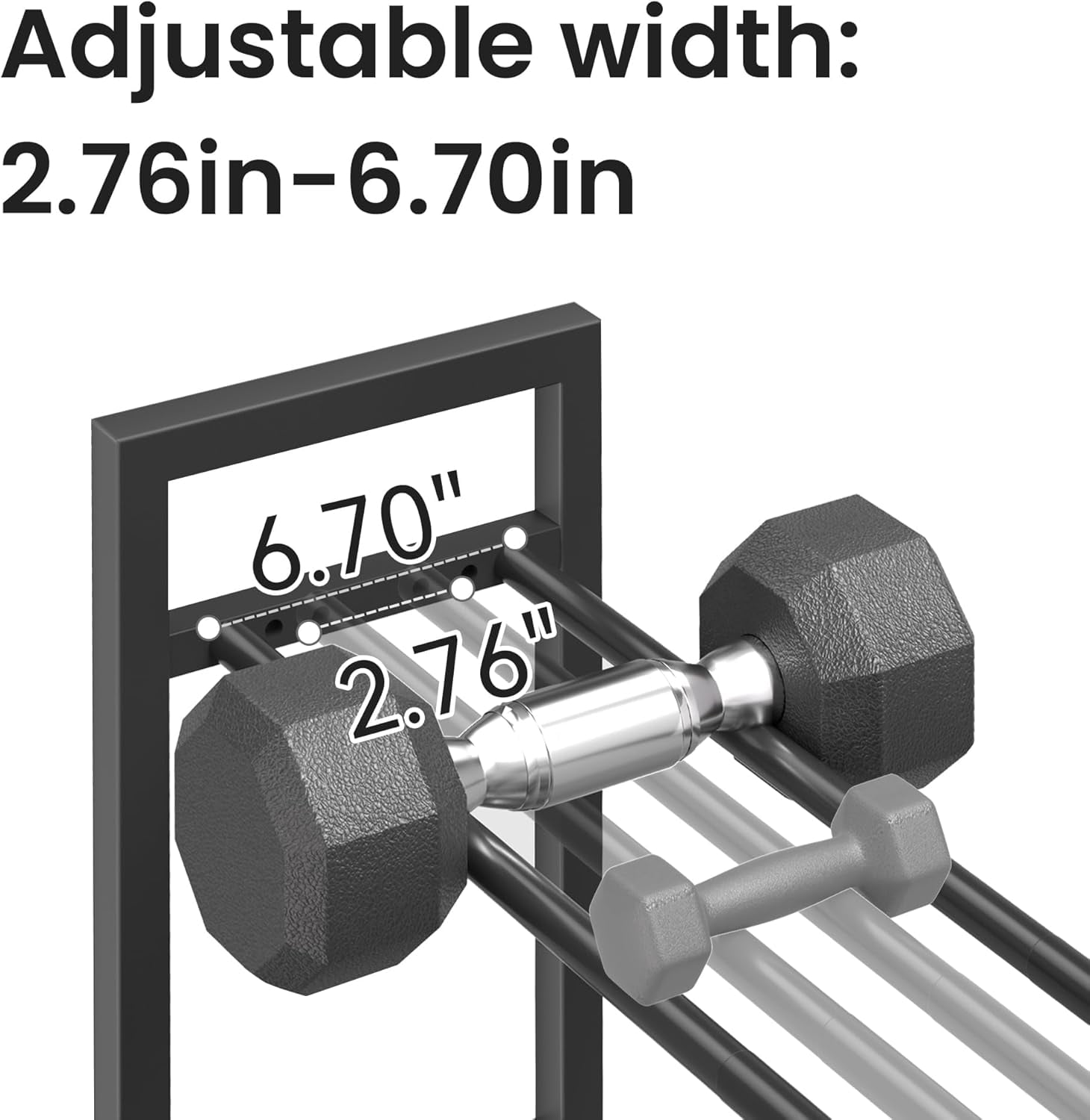 Niffgaff 3 Tier Dumbbell Rack Weight Rack Stand Only for Home Gym Storage Organizing Dumbbells Up to 390 lb Capacity