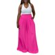 thumbnail image 1 of Gibobby pantalones de vestir mujer Pantalones fluidos para mujer Pantalones palazzo de pierna ancha informales de talle Pantalones con bolsillo de talla grande (Rosa, XL), 1 of 5