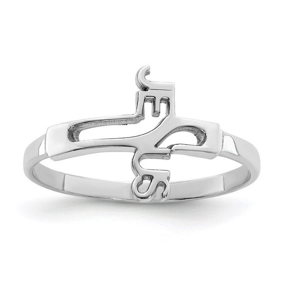 Sterling Silver Jesus Cross Ring