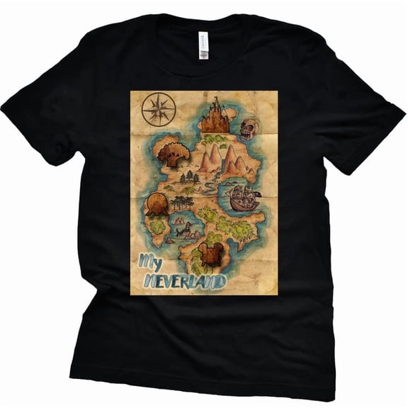 My Neverland Shirt, Orlando Theme Park Shirt, Mickey T-Shirt, Unisex Casual Short Sleeve (Black-3X-Large)