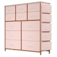 thumbnail image 7 of Dresser for Bedroom,12 Dressers & Chest of Drawers with Side Pockets,Tall Fabric Storage Dresser for Bedroom, Closet, Nursery,Hallway, Entryway,Metal Frame, Wood Top, 7 of 7