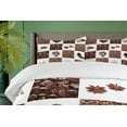 thumbnail image 4 of Ambesonne Coffee Duvet Cover Sets, Roasted Coffee Beans, 2-Queen, Brown White, 4 of 6