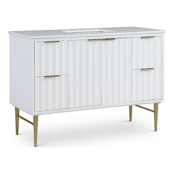 Meridian Furniture Modernist White Bathroom Vanity