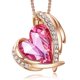 thumbnail image 1 of CDE Collar de corazón de oro rosa para mujer, joyería con elegante empaque de regalo, cadena de 45 cm de longitud, regalos para fiesta/aniversario/cumpleaños MFZFUKR OTTO-WX-0191, 1 of 5