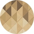 thumbnail image 1 of Ahgly Company Indoor Round Patterned Cinnamon Brown Area Rugs, 6' Round, 1 of 6