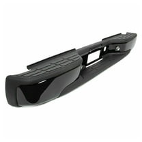 WaiRitoday Rear Step Bumper Compatible with 1999-2007 Chevy Chevrolet Silverado GMC Sierra 1500 2500 Classic Face Bar W/License Plate Lights Powder Coated Black