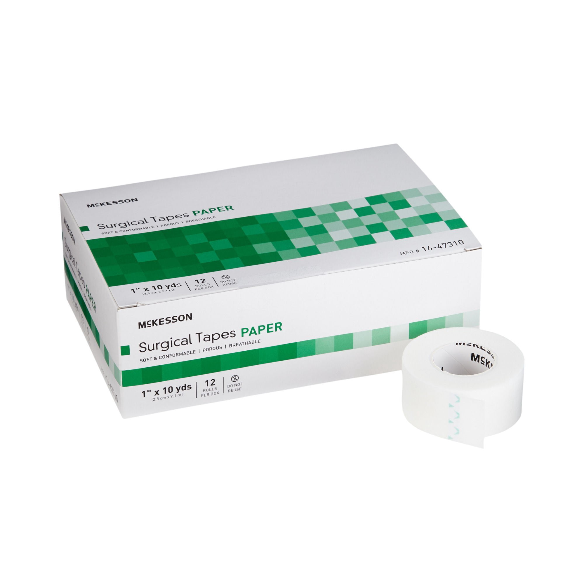 McKesson Surgical Tape, Non-Sterile Paper Medical Tape, 1 in x 10 yd, 144 Ct