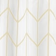 thumbnail image 3 of Polyester Fabric Modern Geometric Herringbone Print Shower Curtain with Reinforced Buttonholes for Master/Guest Bathroom - Machine Washable & Water Resistant - 72" x 72" - Light Yellow/White, 3 of 5