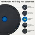 thumbnail image 5 of 23in Balance Ball | 1660lb Inflatable Half Exercise Ball Wobble Board Balance Trainer w Nonslip Base | Half Yoga Ball Strength Training Equipment w 2 Bands, Pump, Extra Ball Included, 5 of 7