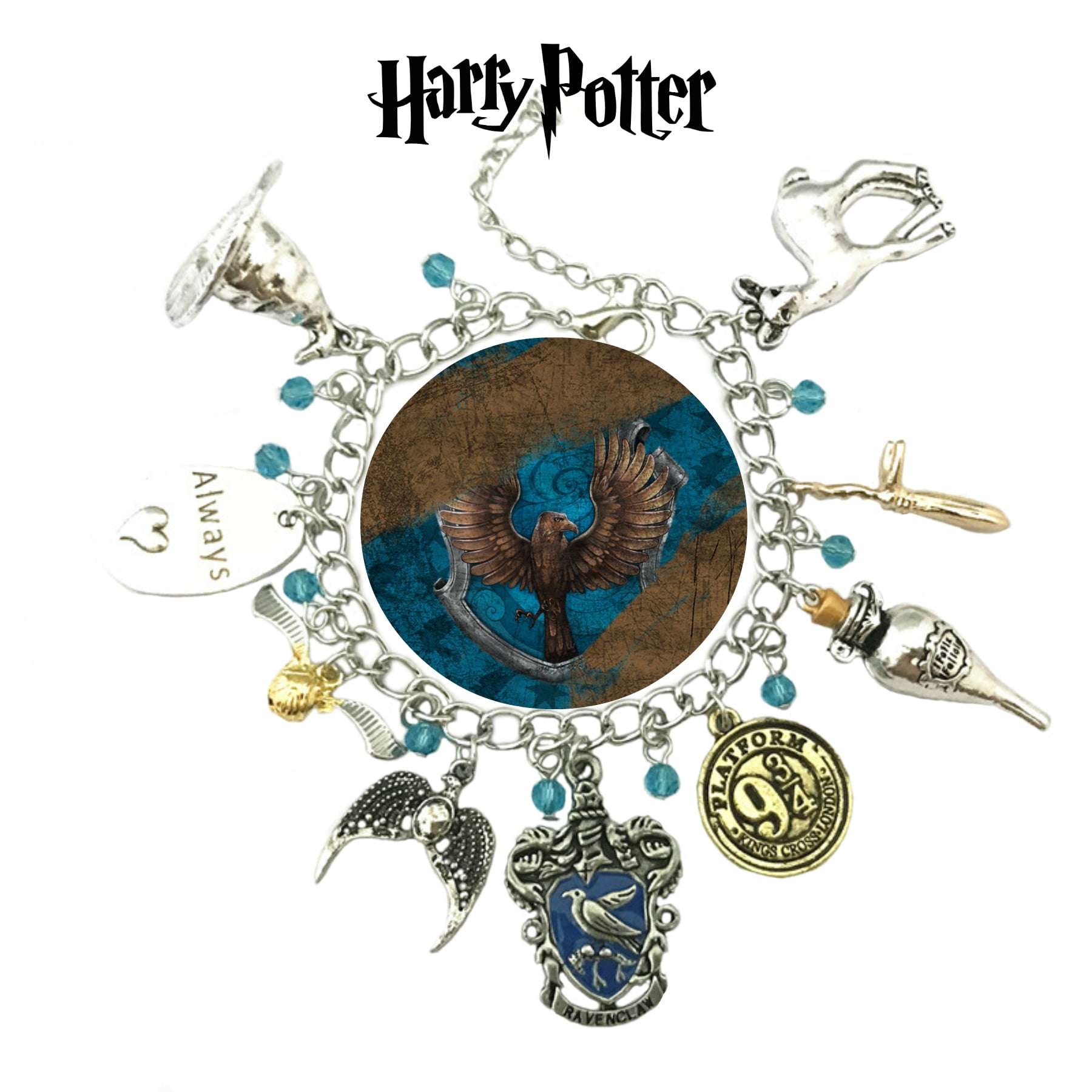 Charm BRACELET Harry Potter Inspired Jewellery Blue Ravenclaw Girls Fan Gift