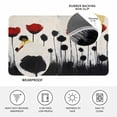 thumbnail image 3 of Red Black Floral Door Mat Indoor Outdoor, Vintage Rustic Oil Painting Flowers Non Slip Welcome Mat with Rubber Backing, Absorbent Fabric Front Door Mats Entryway Rug for Home Patio Entrance 18"x30", 3 of 9