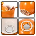 thumbnail image 3 of Portable Ceramic Tea Kettle with Wooden Handle for Home Use, 3 of 4