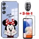 thumbnail image 1 of [3 En 1]/Pack Samsung Galaxy M54 M14 5G A54 A34 A14 5G A24 4G Minnie Mouse Funda Protectora De Pantalla De Silicona De Vidrio Blanda Con Cubierta De Cámara, 1 of 4
