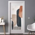 thumbnail image 3 of Non-Adhesive Static Cling Window Tint, Boho Middle Century Window Privacy Film Frosted, Abstract Modern Color Block Geometric Insulated Windows Frosted Films for Living room, 35.4 x 78.7 Inches, 3 of 9