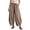 Khaki*, variant on RUTAYY Women's Pants Knit Lace Capris Solid Color With Pockets Drawstring Elastic Waist Daily Wear Trendy Vibrant Trousers