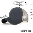 thumbnail image 5 of YooGuoGuo Men's Adjustable Mesh Back Cap Curved Bill Snapback Mesh Baseball Cap Retro Washed Trucker Cap Breathable Sun Hat, 5 of 7