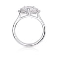 thumbnail image 2 of Oryn Jewel 1.51 Ct Round Halo Sunflower Engagement Ring - Lab-Created Simulated Diamond in 14K White Gold Over Prong Setting Rings - Wedding, Proposal, Anniversary Ring for Women's, 2 of 6