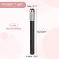 thumbnail image 2 of Uxcell Pencil Extenders, 2Pcs Art Adjustable Metal Pencil Holder Lengthener Single-ended Pen Sleeve for Short Pencil Crayon Colored Pencils Writing Desk Office, Black, 2 of 7