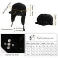 thumbnail image 3 of Comhats Womens Winter Fitted Faux Fur Corduroy Earflap Dad Elmer Fudd Hat Baseball Cap Black, 3 of 5