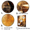 thumbnail image 3 of Designart "Earthy Umber Djembe Adventure III" Music Wall Art Living Room, 3 of 7