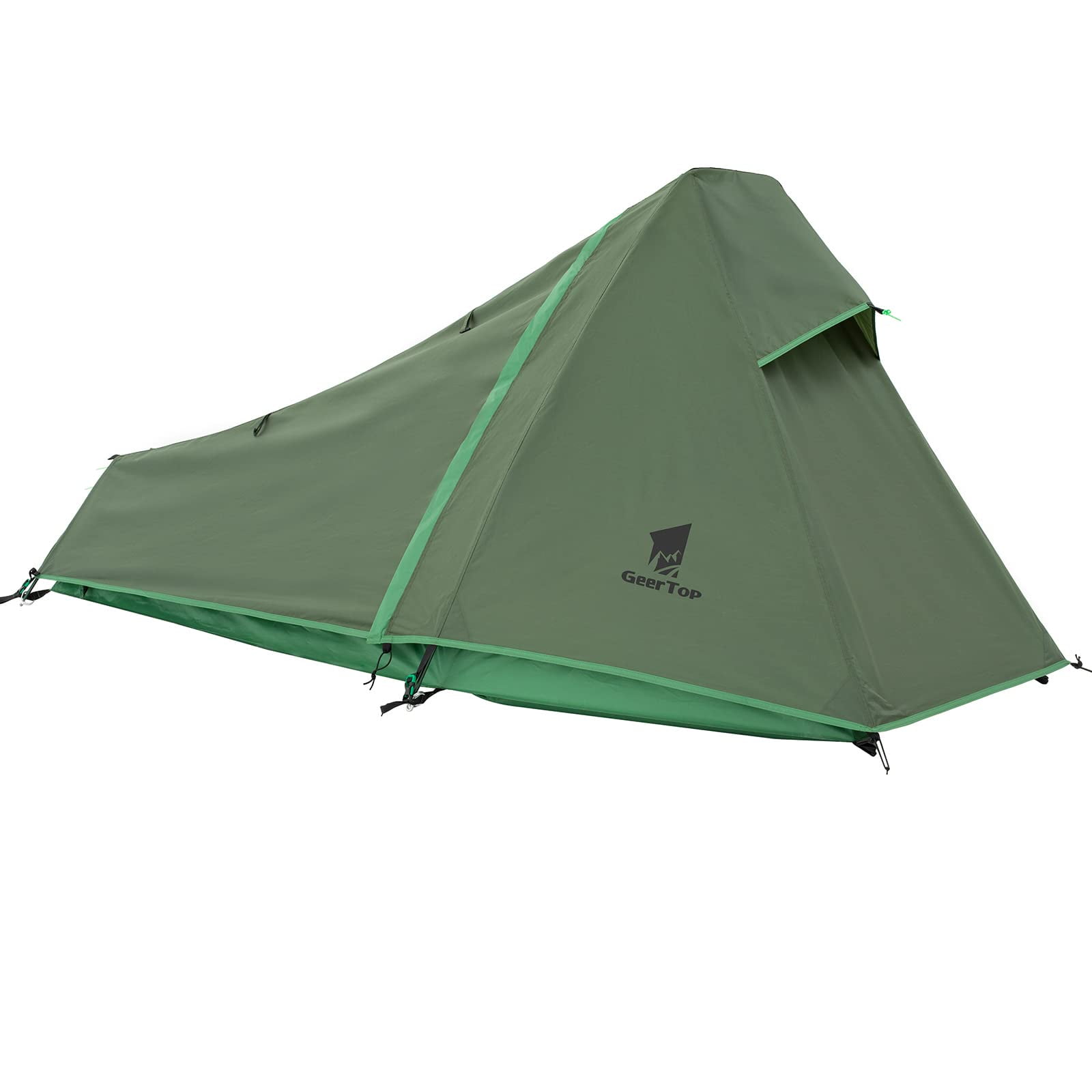 GEERTOP Ultralight Bivy Tent for 1 Person 3 Season Waterproof Single Person Backpacking Tent for Camping Hiking Backpack Travel Outdoor Survival Gear