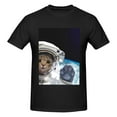 thumbnail image 4 of Bingfone Cat Astronaut Men'S Loose Fit Short-Sleeve Pocket T-Shirt, 4 of 7