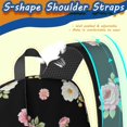 thumbnail image 5 of Pioneer Flower Floral Print Pattern 17" School Backpacks for Teens,Waterproof Oxford Fabric,S-Shape Padded Straps for School,Travel,Hiking,Camping, 5 of 5