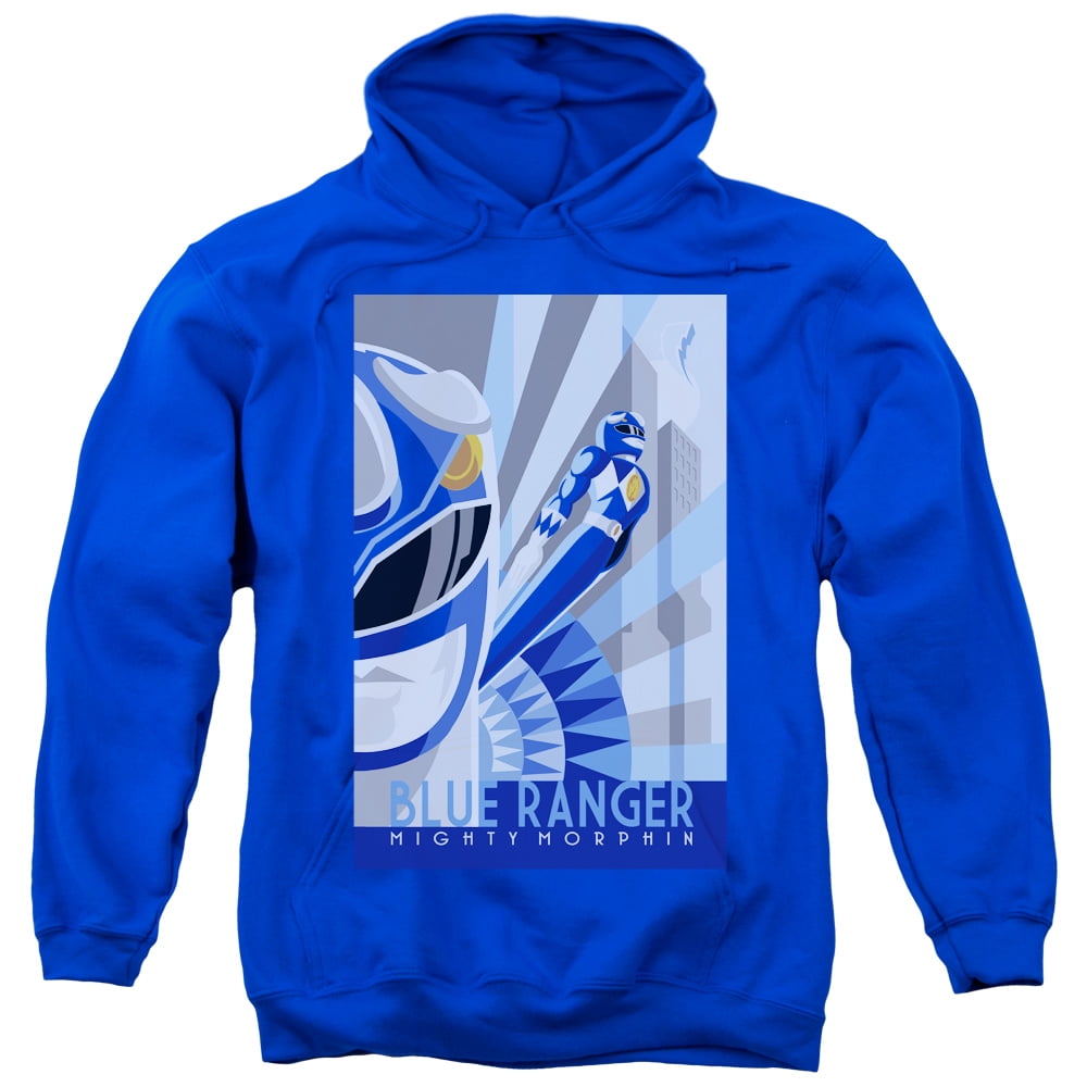 Power Rangers Hoodie Blue Ranger Deco Pullover Hoodie Size XXL